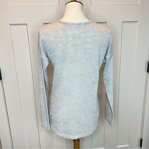 Soft Surroundings Valentina Zip Sweater Blouse Top Stone Women's Extra small - Picture 5 of 8